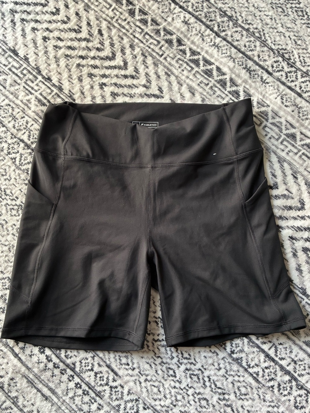 Fabletics Black High-Waist Bike Shorts